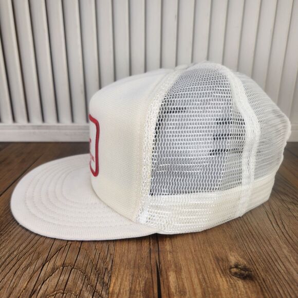 VTG GNT Great Northern Tool & Supply Snapback Farmer Hat Cap White Red Patch USA - Picture 6 of 10